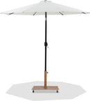 Fiji - Aluminum Patio Umbrella With Square Teak And Black Base