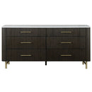 Clayten - Dresser - Marble Top & Espresso