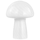 Kanaby - Mushroom Shaped Glass Bedside Table Lamp - White