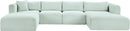 Shaggy - 5 Piece Modular Sectional With Chaise And Ottoman