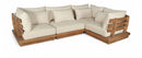 Mirella - 4 Piece Water Resistant Fabric Outdoor Patio Modular Sectional
