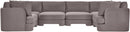 Hammond - Velvet Performance Fabric Upholstered 6 Piece U-Shaped Sectional