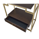 Yumia - Bookshelf - Gold & Walnut