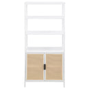 Amherst - 3-Shelf Radio Weave Cane Metal Accent Cabinet