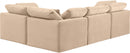 Indulge - Velvet 4 Piece Modular Corner Sectional