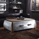 Brancaster - Coffee Table - Antique Oak & Aluminum