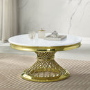 Fallon - Coffee Table With Engineered Stone Top - Engineered Stone Top & Gold