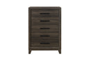 Harmony - 5 Piece Queen Bedroom Set (Bed, Dresser & Mirror, Nightstand, Chest) - Dark Brown