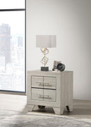 Trenton - 2-Drawer Nightstand Bedside Table - Rustic Cream