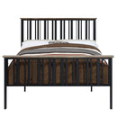 Zudora - Full Bed - Antique Oak & Black