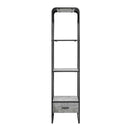 Raziela - TV Stand Side Pier - Concrete Gray & Black
