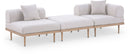 Laguna - 3 Piece Upholstered Outdoor Patio Modular Sofa With Backless Seat And 1 Arm
