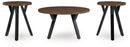 Elbrynn - Occasional Table Set (Set of 3) - Brown / Black
