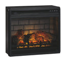Willowton - 2 Pc. - 64" TV Stand with Faux Firebrick Fireplace Insert - Whitewash