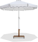 Amalfi - Aluminum Patio Umbrella - Light Brown Base / White Pole