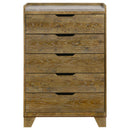 Henderson - 5-Drawer Bedroom Chest Of Drawers - Medium Oak