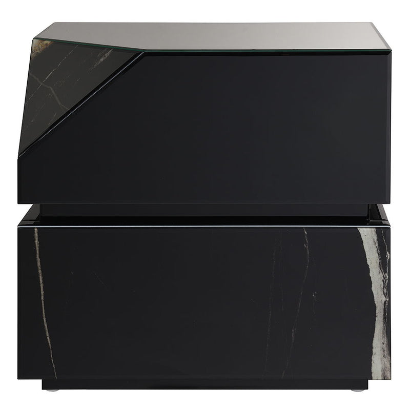 Drisana - End Table - Black Mirrored