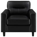 Scotland - Faux Leather Upholstered Track Arm Chair
