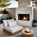 Mirella - Water Resistant Fabric Upholstered Outdoor Patio Modular Armless Chair
