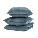 Bari - Velvet Quilt - Stone Blue