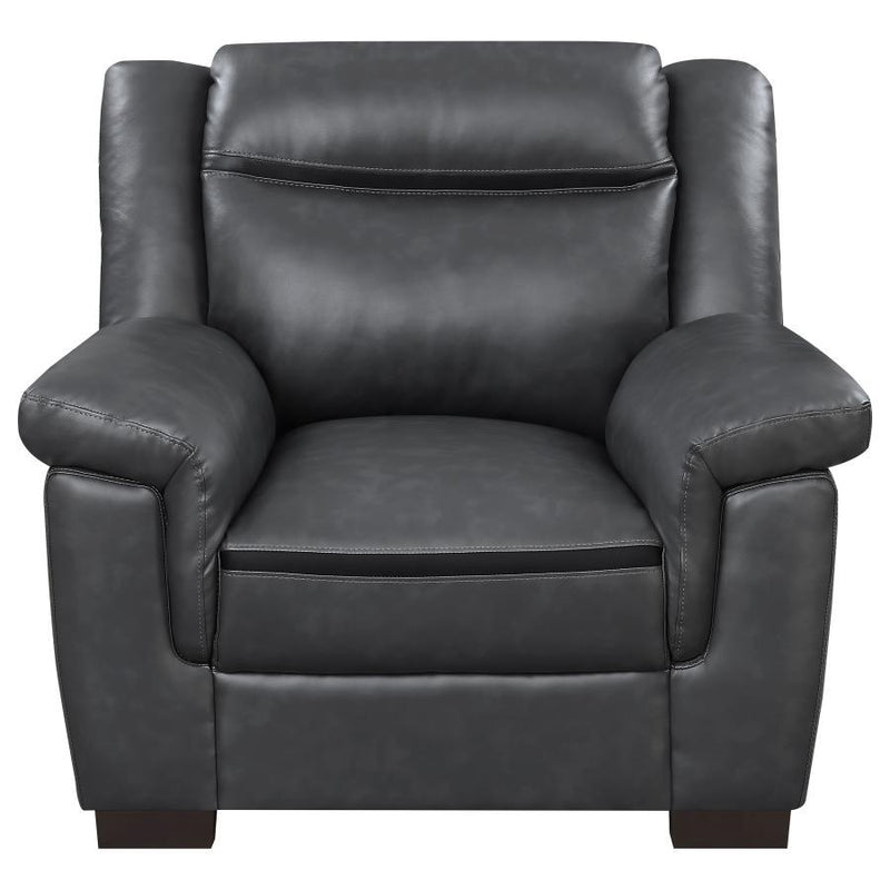 Arabella - Upholstered Padded Arm Accent Chair - Gray