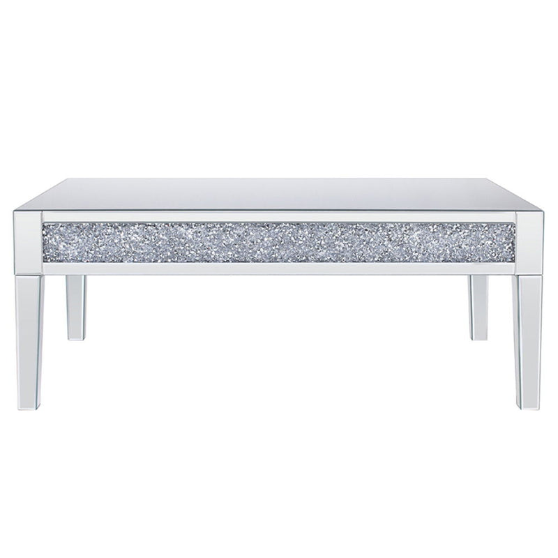 Noralie - Coffee Table - Mirrored & Faux Diamonds