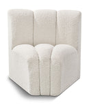 Arc - Boucle Fabric Curved Corner Chair