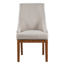 Gilsea - Fabric & Synthetic Leather Side Chair (Set of 2) - Beige & Brown Finish
