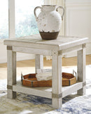 Carynhurst - Rectangular End Table - White Wash Gray