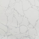 Koen - Round Dining Table, Engineering Marble Top - White & Black