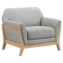 Vaughn - Fabric Upholstered Flared Arm Accent Chair - Gray