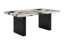 Vega - Faux Marble Dining Table - White / Black