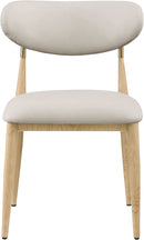 Ronda - Vegan Leather Upholstered Dining Side Chair - Natural Legs