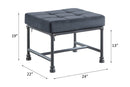 Brantley - Ottoman - Gray Velvet & Sandy Gray