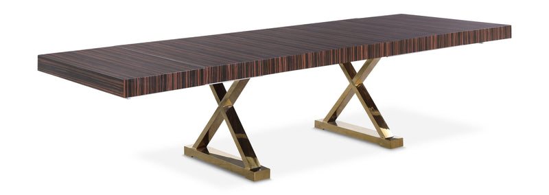 Excel - Extendable Dining Table with Gold Base