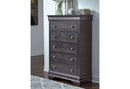 Pompei - 5 Piece Queen Bedroom Set With LED - Gray