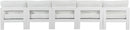 Nizuc - Outdoor Patio 5 Seat Modular Armless Sofa With White Frame