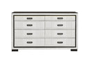 Isabella - Dresser With LED - Black / White