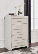 Zyniden - Five Drawer Chest - Silver