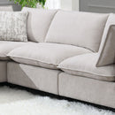 Marisa - Modular Armless Chair - Beige Boucle