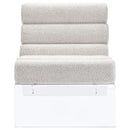 Serreta - Boucle Upholstered Armless Acrylic Chair