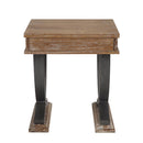 Pellio - End Table - Antique Oak & Black