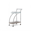 Badin - Serving Cart - Chrome & Clear Glass