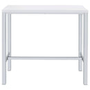 Natividad - 5 Piece Pub Height Bar Table Set - White High Gloss