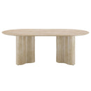 Jirina - Dining Table - Travertine Pattern
