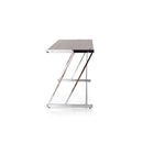 Finis - Writing Desk With USB - Weathered Oak & Chrome