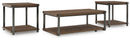 Trindwick - Occasional Table Set (Set of 3) - Brown / Gun Metal