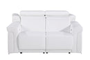 1126 - Top Grain Power Reclining Italian Leather Loveseat