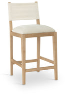 Avon - Linen Textured Performance Fabric Upholstered Counter Stool