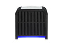 Beckett - Nightstand With LED, Cooler And Speaker - Black / White